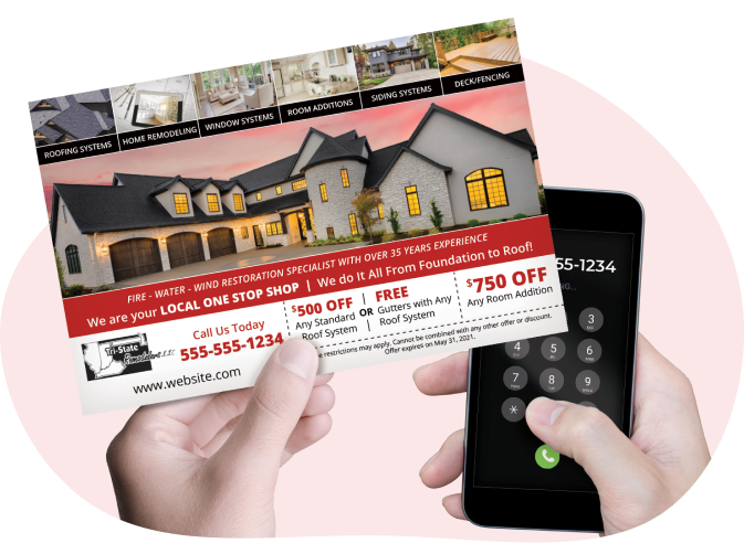 Callling_A_Building_And_Remodeling_Contractor_From _A_Marketing_Postcard
