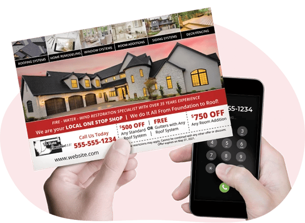 Callling_A_Building_And_Remodeling_Contractor_From _A_Marketing_Postcard