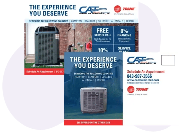 Example of a Compelling HVAC Direct Mail Postcard