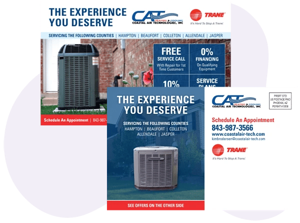 Example of a Compelling HVAC Direct Mail Postcard