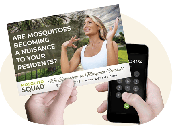 Callling_A_Pest_Control_Company_From_A_Marketing_Postcard