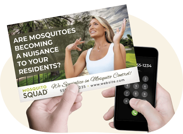 Callling_A_Pest_Control_Company_From_A_Marketing_Postcard