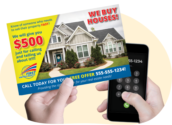 Callling_A_Realor_From_A_Real_Estate_Marketing_Postcard