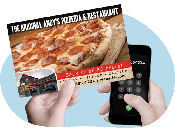 Callling_A_Pizzeria_From_A_Restaurant_Marketing_Postcard