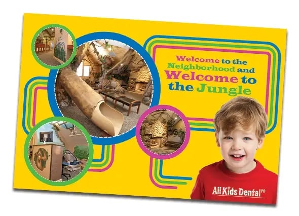 Direct mail postcard for All Kids Dental