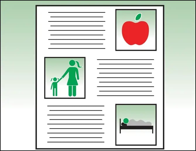 Blog page showing various article about childcare related topics