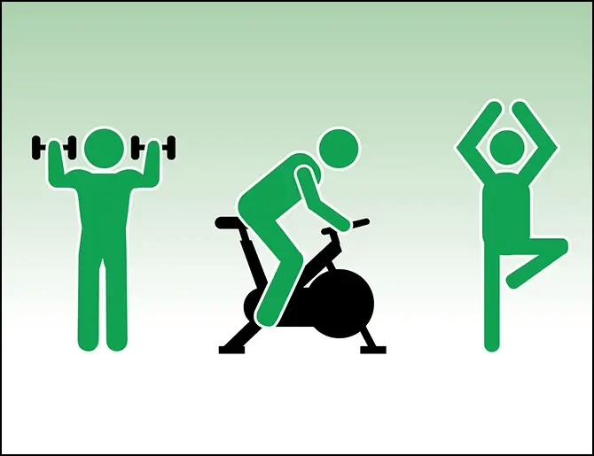 Stickfigures Exercising
