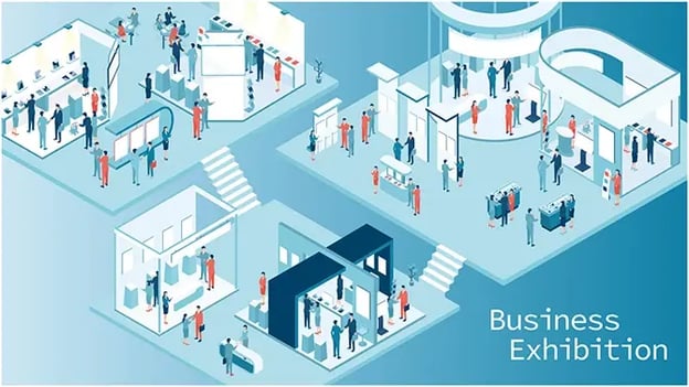 Overview map of a business exhibitionOverview map of a business exhibition