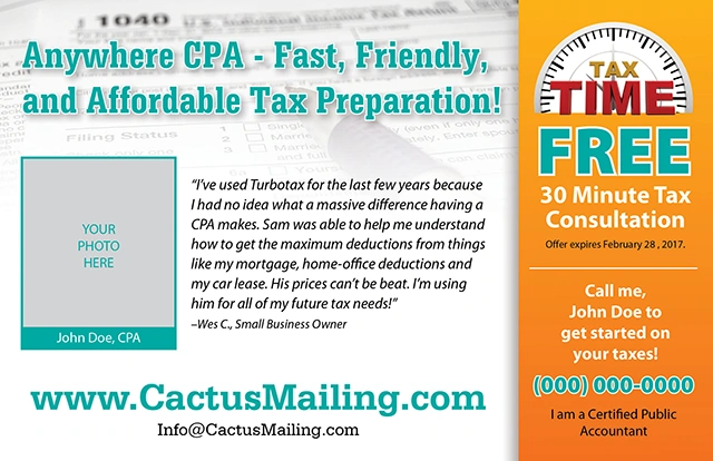 Effective_Accounting_Tax_Service_Marketing_Postcard_Example_5_Front