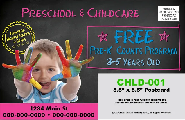 Effective_Childare_Private_School_Marketing_Postcard_Example_1_Back