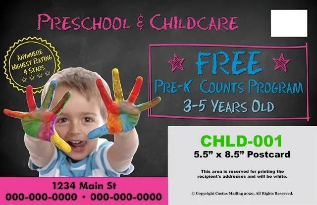 Effective_Childare_Private_School_Marketing_Postcard_Example_1_Back