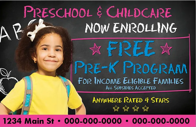 Effective_Childare_Private_School_Marketing_Postcard_Example_1_Front