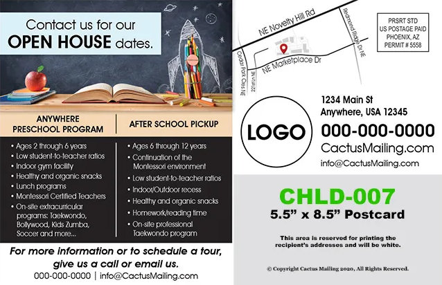 Effective_Childare_Private_School_Marketing_Postcard_Example_7_Back