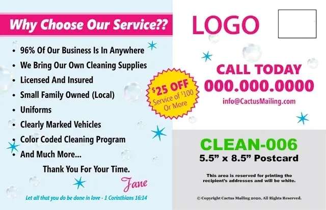 Effective_Cleaning_Service_Marketing_Postcard_Example_1_Back