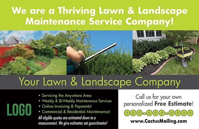 Effective_Landscaping_And_Lawn_Care_Marketing_Postcard_Example_5_Front