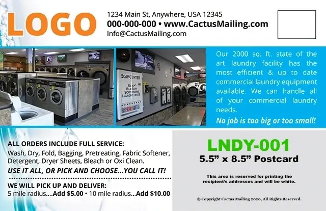 Effective_Dry_Cleaner_Laundromat_Marketing_Postcard_Example_3_Back