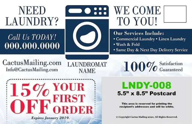 Effective_Dry_Cleaner_Laundromat_Marketing_Postcard_Example_4_Back