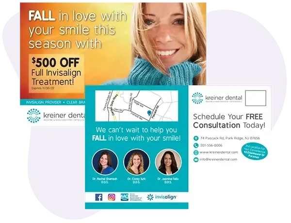 An example of a successful direct mail postcard for an orthodontist office