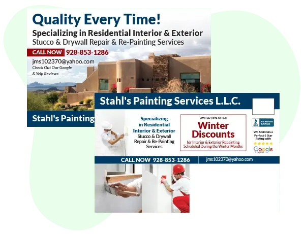 An example of a successful direct mail postcard for a painting contractor