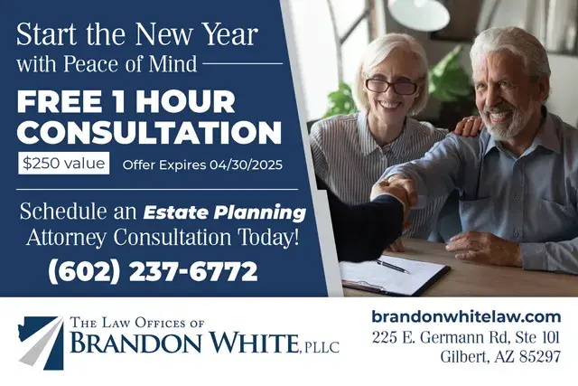An example of the front of a direct mail postcard for an orthodontist's officeAn example of the front of a direct mail postcard for an estate planning attorney