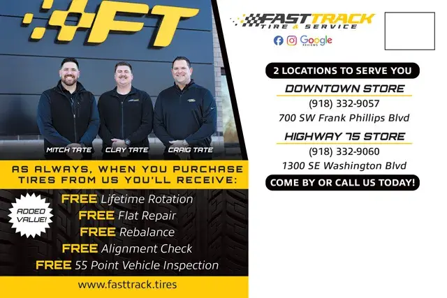 An example of the back of a direct mail postcard for an auto repair shop