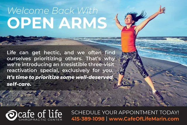 An example of the front of a direct mail postcard for a chiropractor