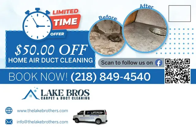 An example of the back of a direct mail postcard for a carpet cleaning contractor