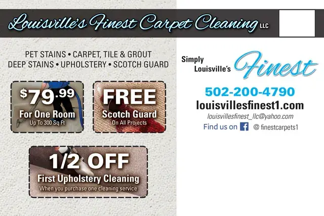 An example of the back of a direct mail postcard for a carpet cleaning company