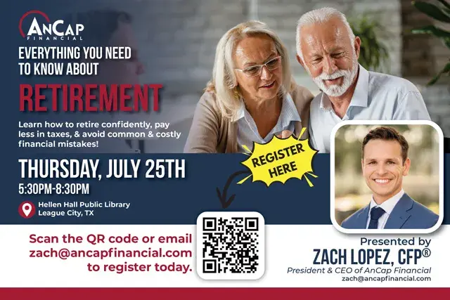 An example of the front of a direct mail postcard for a financial advisor