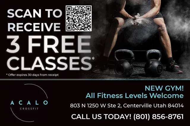 An example of the front of a direct mail postcard for a gym