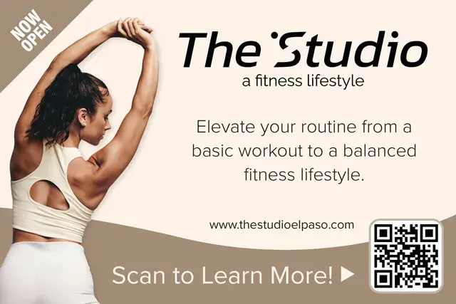 An example of the front of a direct mail postcard for a fitness studio