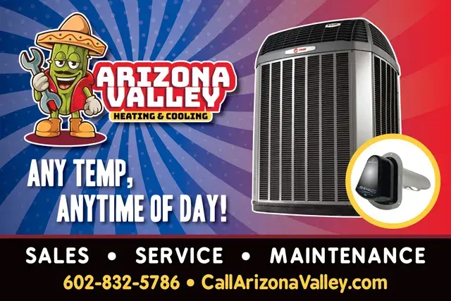 An example of the front of a direct mail postcard for an HVAC company