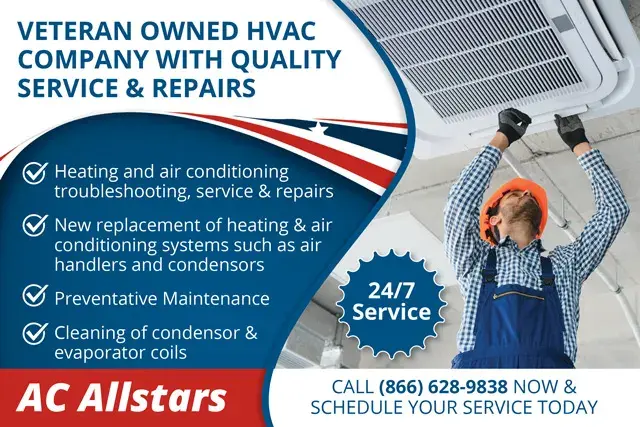 An example of the front of a direct mail postcard for an HVAC company