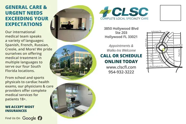 An example of the back of a direct mail postcard for a primary care medical practice