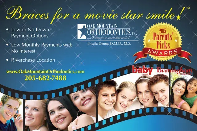 An example of the front of a direct mail postcard for an orthodontist's office