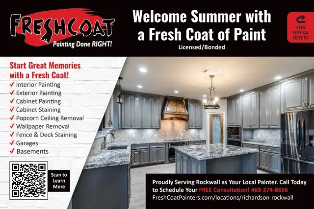 An example of the front of a direct mail postcard for a painting contractor