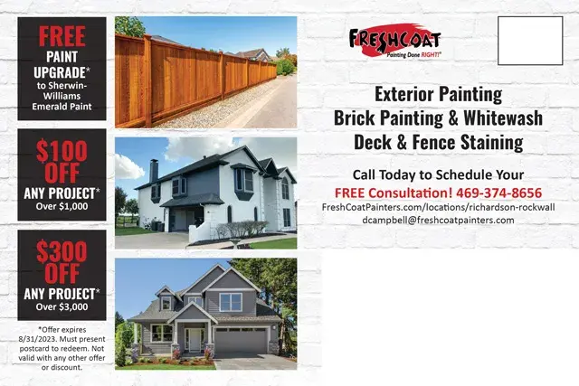 An example of the back of a direct mail postcard for a painting contractor