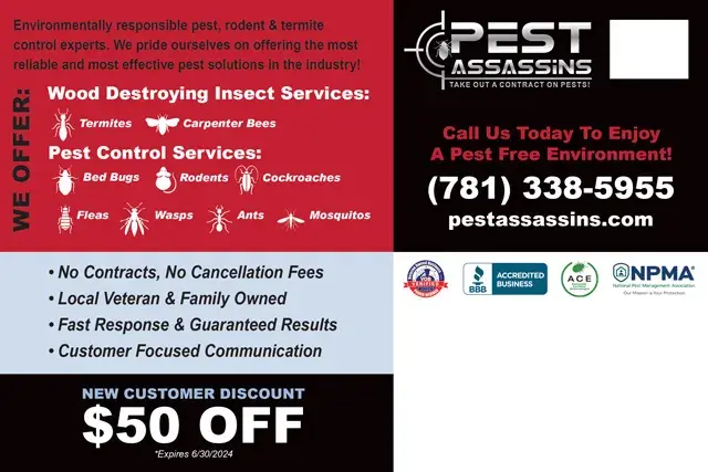 An example of the back of a direct mail postcard for a mosquito control company