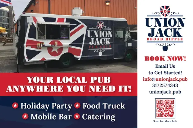 An example of the front of a direct mail postcard for an English pub