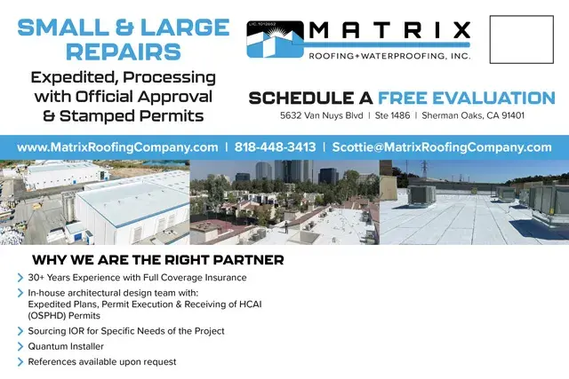 An example of the back of a direct mail postcard for a roofing company