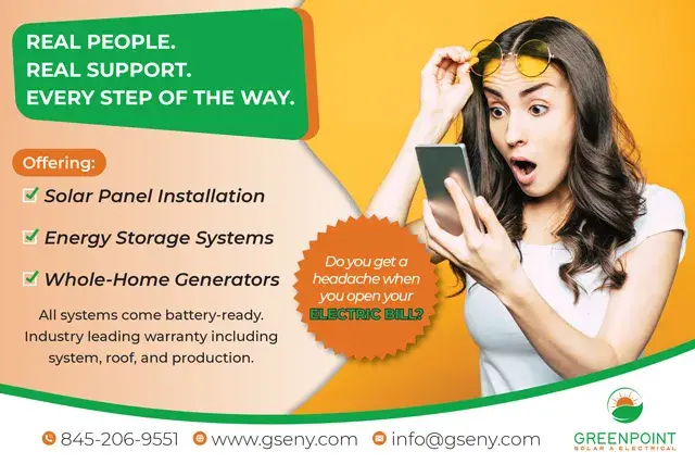 An example of the front of a direct mail postcard for a solar contractor