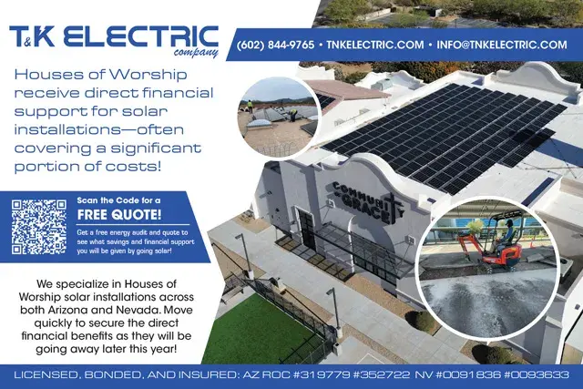 An example of the front of a direct mail postcard for a solar contractor